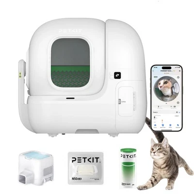 PETKIT AI-Cámara Autolimpieza Caja de arena automática WiFi App Control sin olores Foto 1 de 4