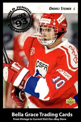 1992-93 Upper Deck Ondrej Steiner #604 Czechoslovakia Rookie World Junior NHL  - Image 1 of 2