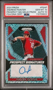 2024 Panini Prizm Mojo Refractor Andrew Painter AUTO /25 Phillies PSA 10 DNA 10 - Picture 1 of 4