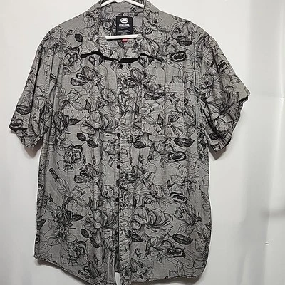 ECKO UNLTD Hawaiian Shirt Men 2XL Short Sleeve Button Down Y2K Tropical Casual - Image 1 of 4