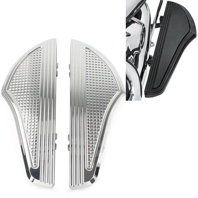 2xrutschfeste Fußrasten für vordere Trittbretter für Harley Dyna Touring Softail - Bild 1 von 4