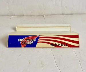 Vintage Plastic Red Wing Shoes Retail Store Display Sign Slatwall Shoe USA D - Picture 1 of 5