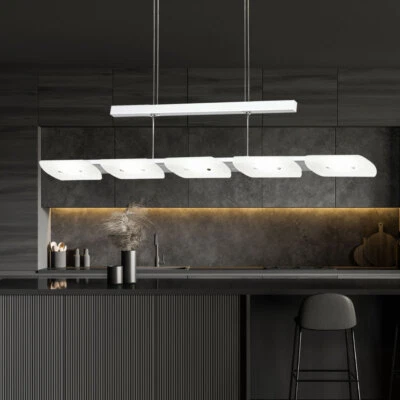 Suspension Luminaire Lampe Salle à Manger LED Hauteur Réglable 5-Flammig Acier - Photo 1/4