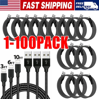 Fast Charger Cable Heavy Duty For iPhone 13 12 11 X XR 8 Charging Cord wholesale - Image 1 of 4