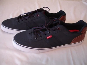 Neu ohne Etikett Levi's blau Kunstleder Sneaker Schuhe Herren Levi's Turnschuhe Gr. 12 - Bild 1 von 5