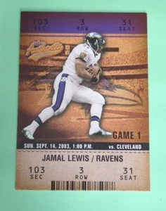 2003 Fleer Authentix Football Card #82 Jamal Lewis - Baltimore Ravens  - Picture 1 of 2