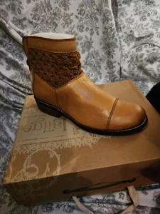 Latigo von Anthropologie Leder/gehäkelte Carly Stiefel - 9M - Bild 1 von 5