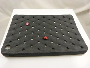 para iPad mini funda diseño corazones negros bling fondo negro brillante - Imagen 1 de 3