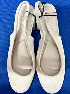 NEW LOOK SUEDE CLOSED TOE BLOCK HEEL SANDAL. SIZE UK-5,EU-38 (ROSE GOLD) - Picture 1 of 5