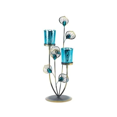 Candelabro Gallery of Light 10015949 Pluma Pavo Real, Multicolor Foto 1 de 2