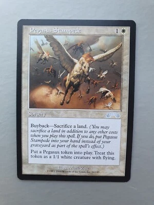 Pegasus Stampede , MTG Exodus (1998), Common White Sorcery NM - Image 1 of 2