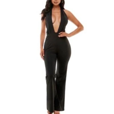 Mono Bebe Mujer Slinky Halter Una Pieza Negro Talla S Nuevo con Etiquetas Foto 1 de 4