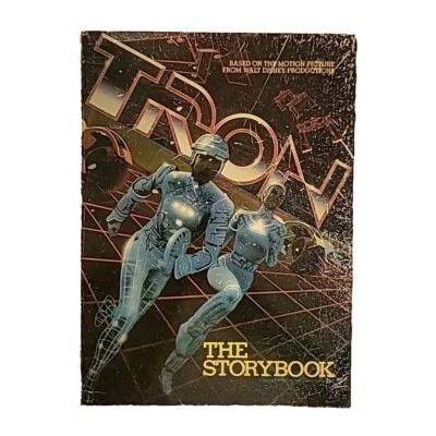 Tron Storybook Disney 1982 Jeff Bridges Animation Sci Fi - Imagem 1 de 4