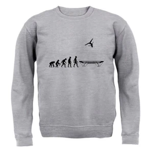 Evolution Of Man Trampolining - Kids Hoodie / Sweater - Trampoline Gymnastics - Picture 1 of 20