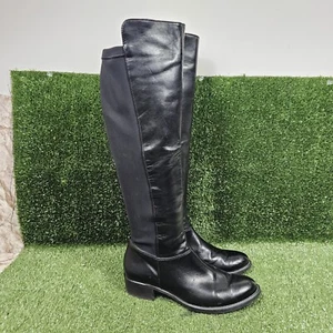 Paul Green Belmont Black 5050 Leather Knee High Boots Womens Size US 7 - Picture 1 of 17