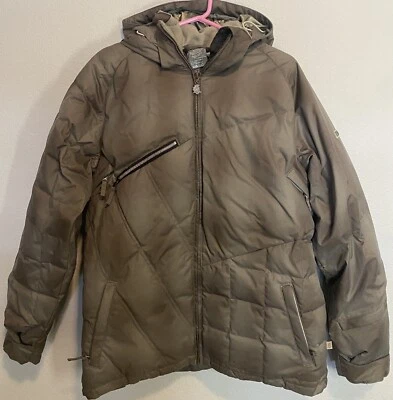 Chaqueta de esquí de snowboard Capp3l con capucha de Ride para hombre gris impermeable talla mediana Foto 1 de 4