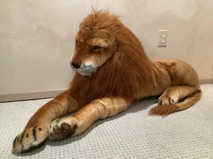 Melissa & Doug Realistic Lion Plush Stuffed Animal Toy Jumbo Stuffie 4ft Large - Picture 1 of 10