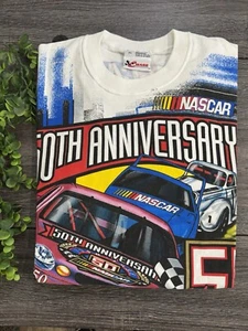 Vtg 1998 50th Anniversary Chase Nascar T-Shirt XL Sports Shirt Image USA NWOT - Picture 1 of 14