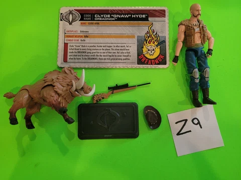 Clyde Gnaw Hyde V1 Dreadnok BBTS G.I. JOE COBRA 25th LOOSE Complete Z9 Cover