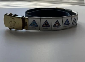 Boy Scouts BSA Cub Scout Belt With 9 Merit Badges Adventure Loop Slides 29” - Picture 1 of 7
