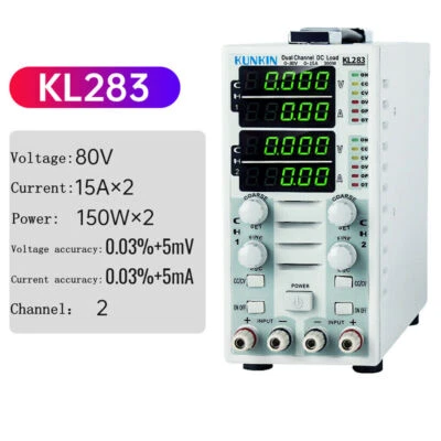 KL283 Dual Channel LCD DC Electronic Load Adjustable Power Supply 300W 80V 30A - Image 1 of 4