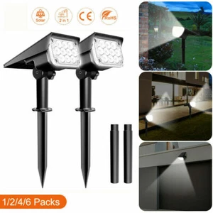 1/2/4PACK Solar 20-LED Spotlights Landscape Light Outdoor Garden Pathway Lamp US - Picture 1 of 15