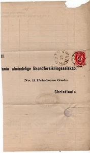 A4-2 Norway 1872-75, NK 18 3 skilling canc. Grimstad 11 12 1875, on letter. - Picture 1 of 3
