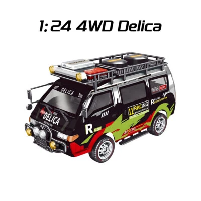 Coche RC Delica 1/24 Control Remoto 2.4G 50M Vehículo 4x4/2x2 Faros Furgoneta Foto 1 de 4