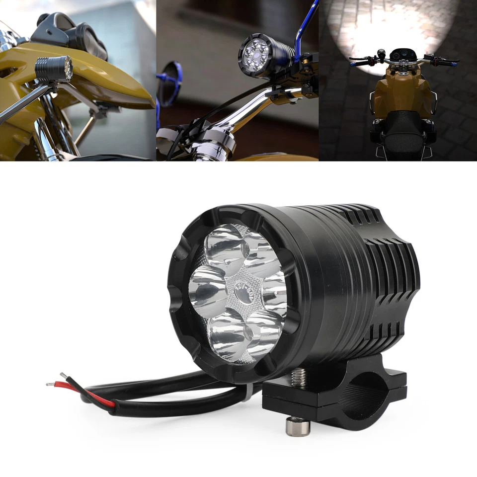 Faro delantero 12V-80V DC 1800LM 6 LED MTB bicicleta motocicleta Foto 1 de 4