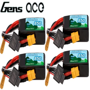 4X Gens Ace G-Tech 850mAh 14.8V 60C 4S Lipo Battery XT60 Plug For Axial SCX24 US - Picture 1 of 6