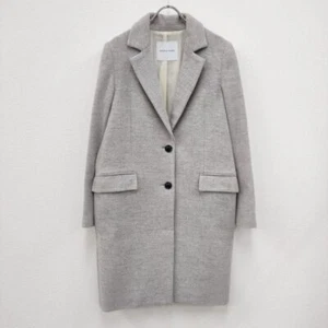 adam et Rope Size 36 wool cashmere blend Chester coat gray 3-1108A☆ - Picture 1 of 4