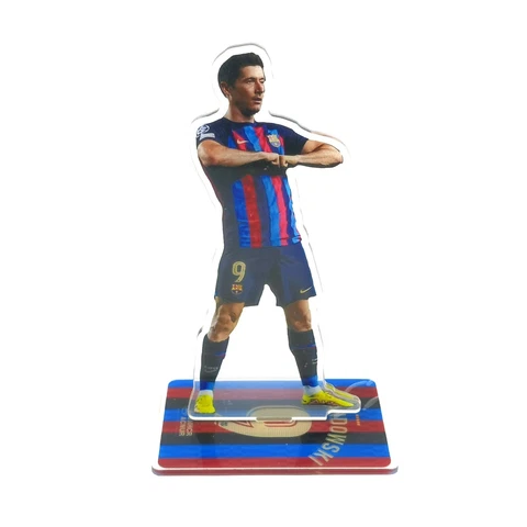 Robert Lewandowski Figure - #9 FC Barcelona Goal Celebration Figurine Ornament Cover
