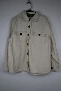 Women's Free Assembly Shirt Jacket Cream Large - Picture 1 of 4