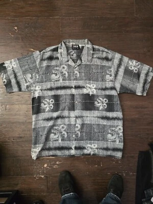 Southpole Shirt Mens Medium Grey Button Up Short Sleeve Hip Hop Y2K Hip Hop L - Image 1 of 4