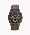 Fossil Machine 42mm Stainless Steel Case Leather Strap - Brown