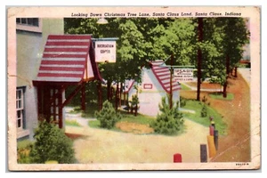 Looking Down Albero di Natale Lane Santa Claus Land Indiana Main Lodge Spedizione HQ - Foto 1 di 2