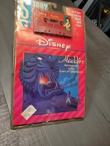Vintage Disney Aladdin Cave of Wonders Read-Along Story Book & Tape  1992  - Picture 1 of 9