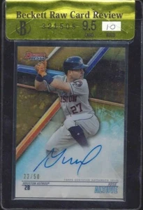 JOSE ALTUVE 2018 BOWMANS BEST GOLD REFRACTOR ON CARD AUTO /50 BGS 9.5 10 POP 2 - Picture 1 of 1