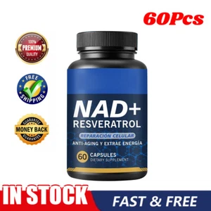 60 Kapsel NAD+ Resveratrol Reparacion CellularAnti-Aging Y ExtraEnergla - Picture 1 of 18