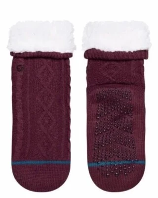 Stance Adult Purple Crew Acrylic Heavy Cushion Roasted Slipper Socks Sz M 6-8.5 - Image 1 of 2