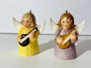 2 Goebel Hummel Angel Bells Made in Germany 1977 Christmas Ornaments - Picture 1 of 5