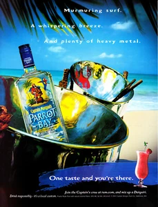 CAPTAIN MORGAN RUM AD #51 RARE 2001 OUT OF PRINT "PARROT BAY"  - Picture 1 of 3