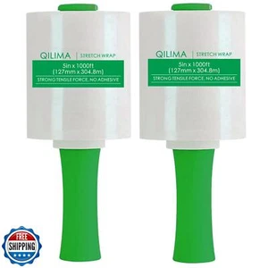 QILIMA Industrial Mini Clear Stretch Wrap Film mit Griff 5" 1000ft 80 Gauge - Bild 1 von 5