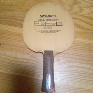 Rare Vintage Butterfly HINOKI SHAKE BEAT Table Tennis Blade Racket 5-PLYWOOD - Picture 1 of 13