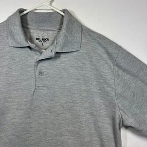 Camisa Polo Blu Rock Manga Corta Gris Jaspeado Informal Todos los Días Talla Grande - Imagen 1 de 8