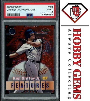 KEN GRIFFEY JR ALEX RODRIGUEZ PSA 9 2000 Topps Finest Features #121 - Image 1 of 2