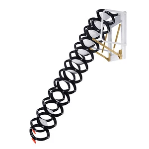 Wand Klappleiter Loft Treppe weiß Dachboden Treppe herunterziehbar 12 Stufen - Bild 1 von 9