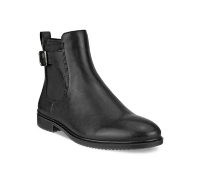 VESTIDO ECCO CLÁSSICO 15 BOTAS CHELSEA FEMININAS COURO SALTO BLOCO PRETO TAMANHO 37 EU - Imagem 1 de 4