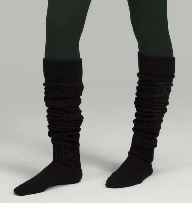 Lululemon Find Your Balance Knee-High Socks Size S/M Black LW9DU3S BLK -