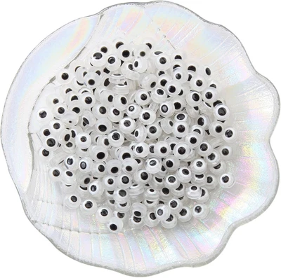 200 cuentas planas redondas para mal de ojo de color transparente hechas a mano cuentas de murano de resina de 8 mm Ch Foto 1 de 4